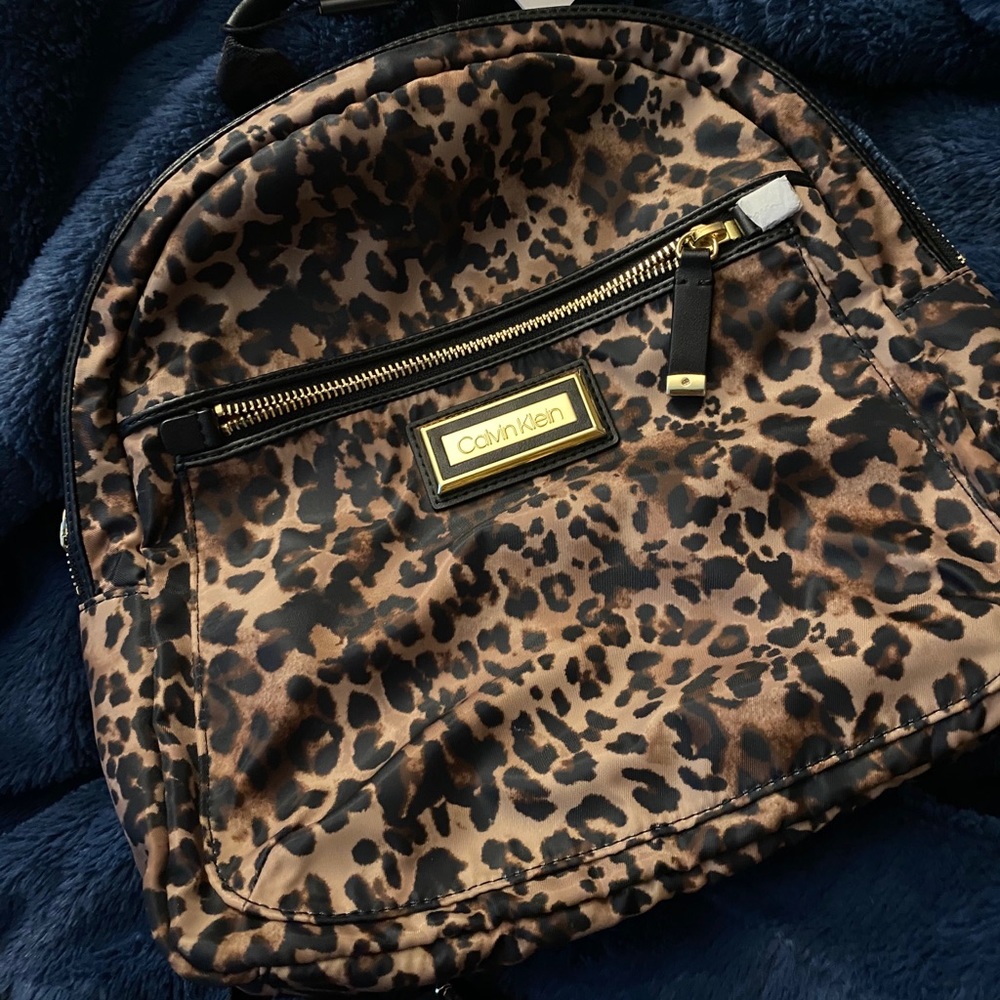 Leopard backpack purse